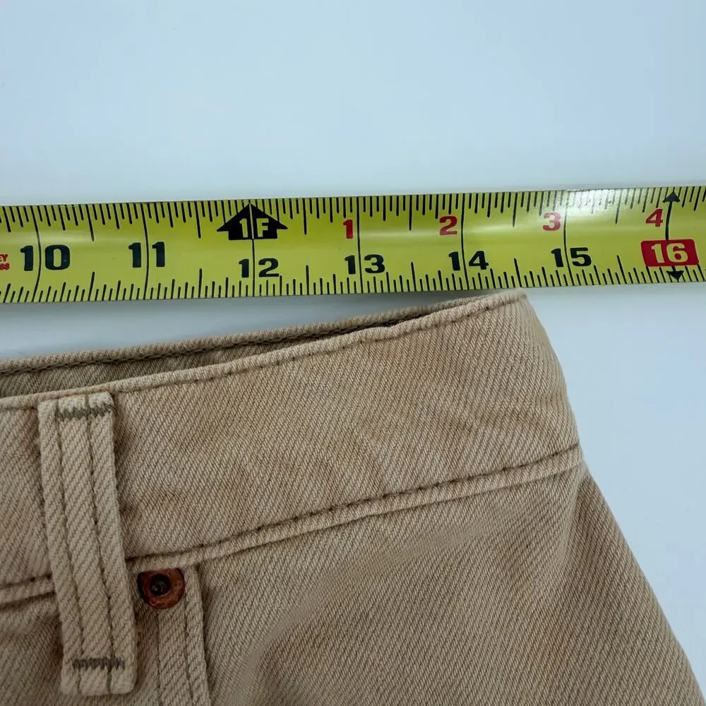 VTG Levis 551 Womens sz 12 MED Beige Cotton Made in USA Relaxed Tapered Fit - Picture 7 of 13